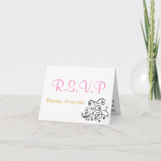 Convite Simplicity at 16 RSVP (Frente)