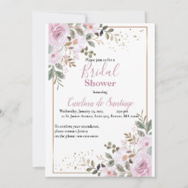 Convite Simply Elegant Bridal Shower Invitation