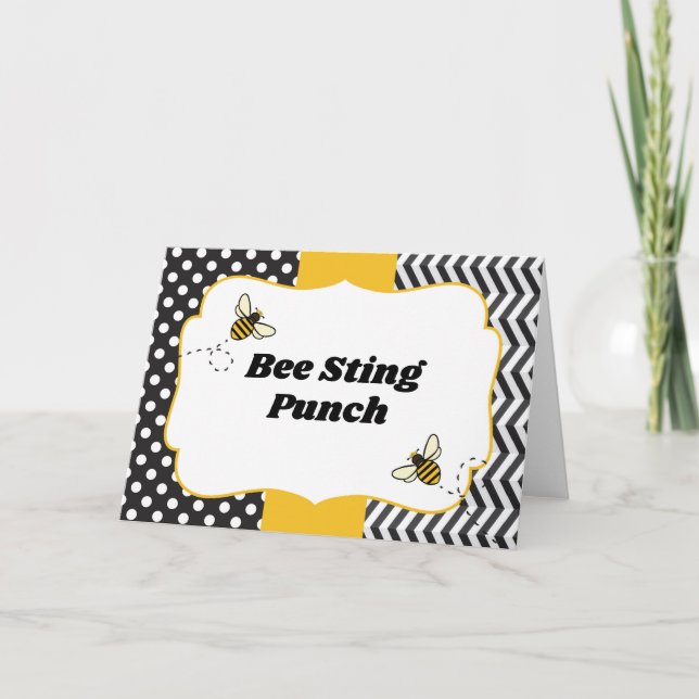 Convite Sinais de decor de Chá de fraldas Ba-Bee (Frente)