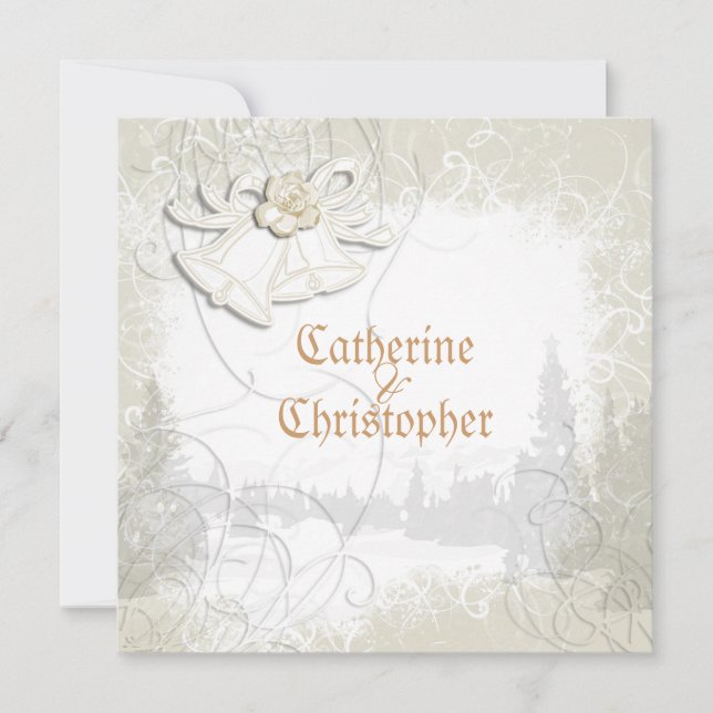 Convite Sinais de igreja em branco de casamento floral (Frente)