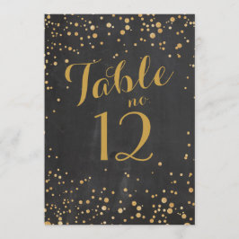 Convite Sinais de Número de Tabela de Glitter Sparkle