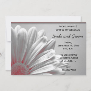 Convite Sinais vermelhos e Cinzas Festa de noivado