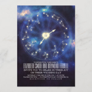Convite Sinais Zodiac   Constelle Starry Night Wedding
