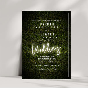 Convite Sinal branco de neon Boxwood Casamento