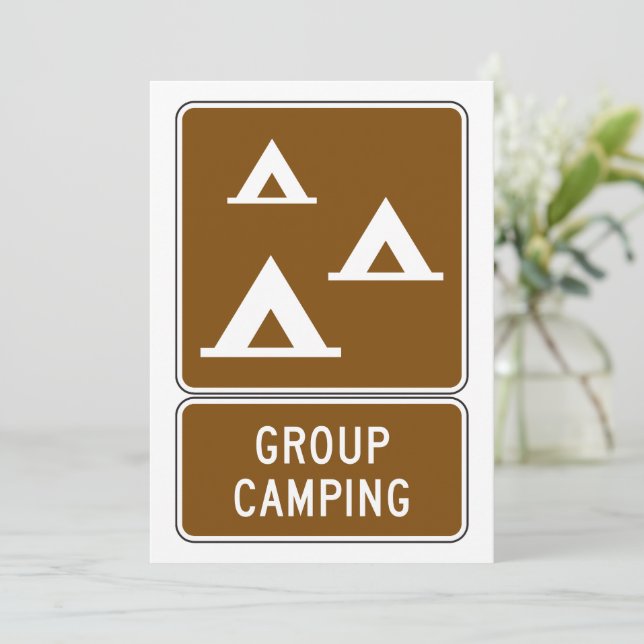 Convite Sinal de Acampamento em Grupo (Em pé/Frente)
