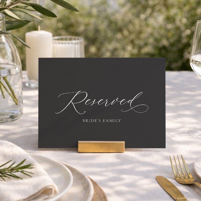 Convite Sinal de Assento de Casamento Reservado Elegante (Criador carregado)