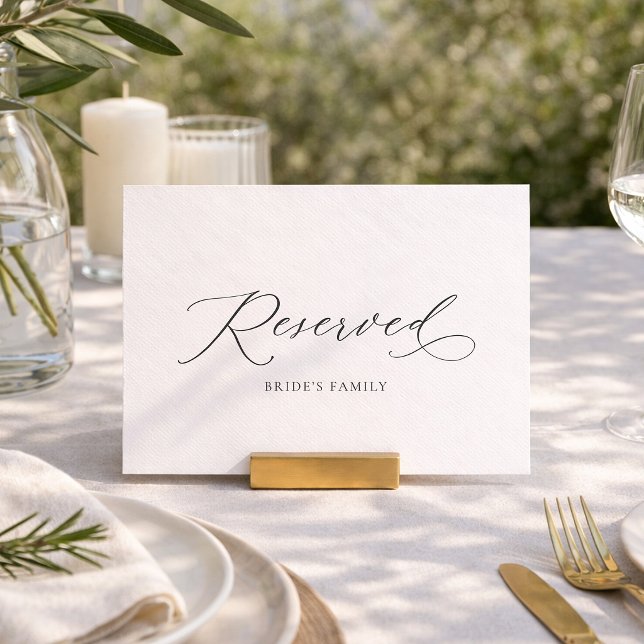 Convite Sinal de Assento de Casamento Reservado Elegante (Criador carregado)