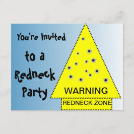 Convite Sinal de aviso da festa do caipira vermelho com ti