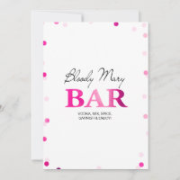 Sinal de Bar Bloody Mary para Chá de Noiva | Confe