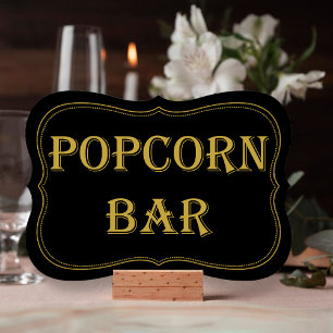 Convite Sinal de Bar de Pipoca Dourada de 1920 Gatsby