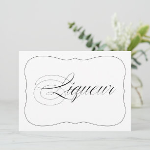 Convite Sinal de Bar Licor Elegante