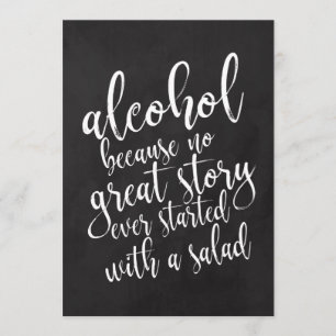 Convite Sinal de Barato de Álcool de Casamento Bar