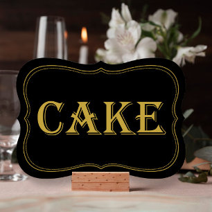 Convite Sinal de Bolo Gatsby Gatsby Dourado da década de 1