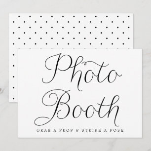 Convite Sinal de Cabine de Foto de Casamento com Letra Dai