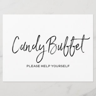 Convite Sinal de casamento "Buffet doce" Na moda