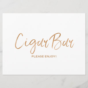 Convite Sinal de Casamento "Cigar Bar"   Rosa Dourada Esti