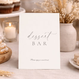 Convite Sinal de Casamento de Barra de Sobremesa Minimalis