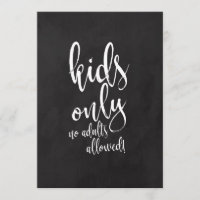 Sinal de Casamento de Giz para Mesa de Crianças Ac