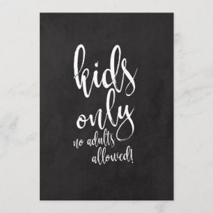 Convite Sinal de Casamento de Giz para Mesa de Crianças Ac