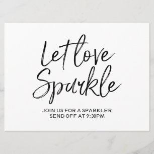 Convite Sinal de Casamento "Deixe o amor brilhar" Letrei