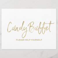Sinal de Casamento do "Buffet de doce" | Ouro na m
