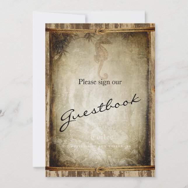 Convite Sinal de Casamento do Livro Convidado - Madeira Ná (Frente)