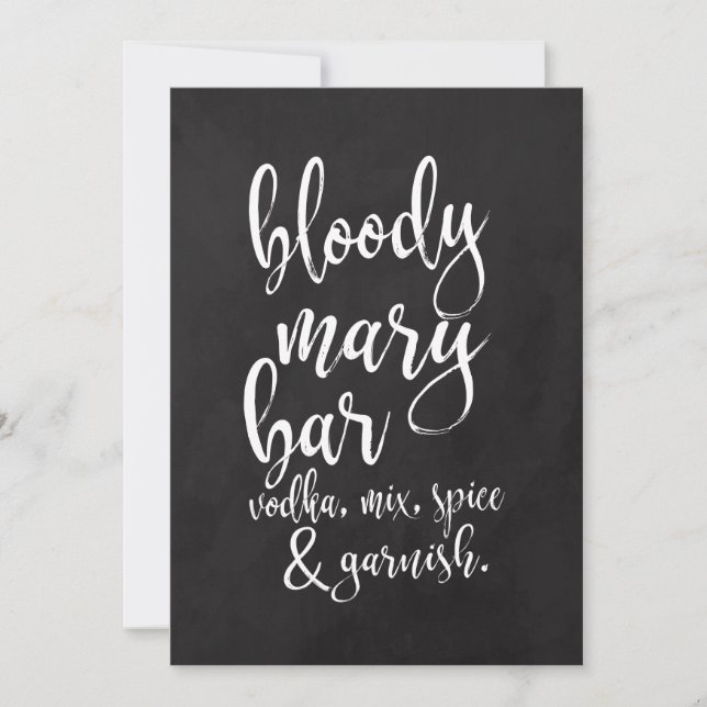 Convite Sinal de casamento em quadro-negro acessível Blood (Frente)