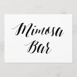 Convite Sinal de Casamento Estilo Caligráfico "Mimosa Bar"