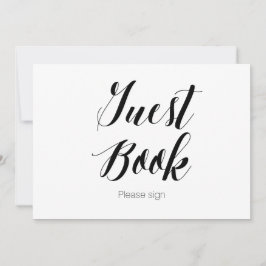 Convite Sinal de Casamento "Livro de Visitas Por favor can