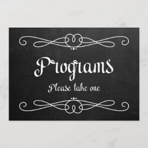 Convite Sinal de Casamento "Programas" no Estilo Quadro Ne