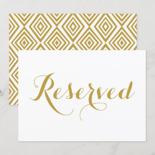 Convite Sinal de Casamento Reservado com Caligrafia Modern