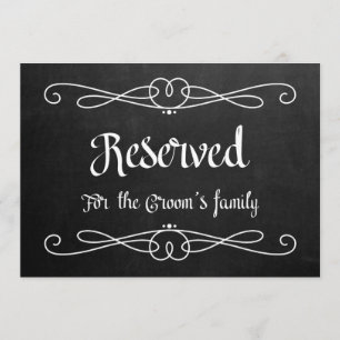 Convite Sinal de Casamento "Reservado para a Família do No
