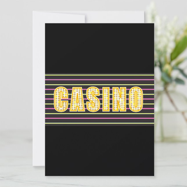 Convite Sinal de casino com letras de Bolinhas neon (Criador carregado)