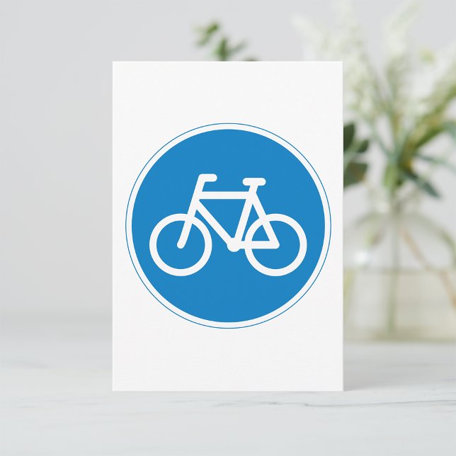 Convite Sinal de Ciclovia Azul Símbolo de Estrada de Cicli (Criador carregado)