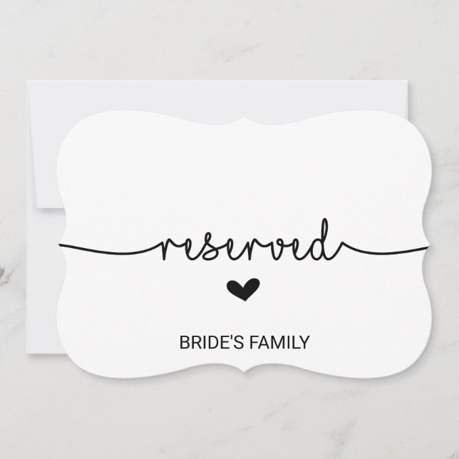 Convite Sinal de Corações de Amor Reservado (Frente)