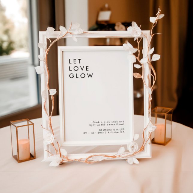 Convite Sinal de Desligamento do Casamento do Vidro Modern (Criador carregado)