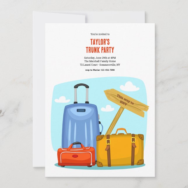 Convite Sinal de estrada para a faculdade (Frente)