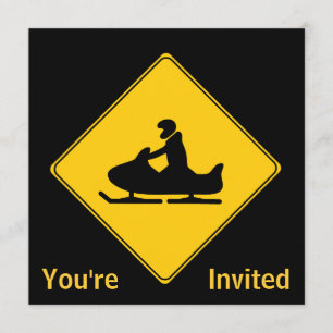 Convite Sinal de Estrada - Snowmobile