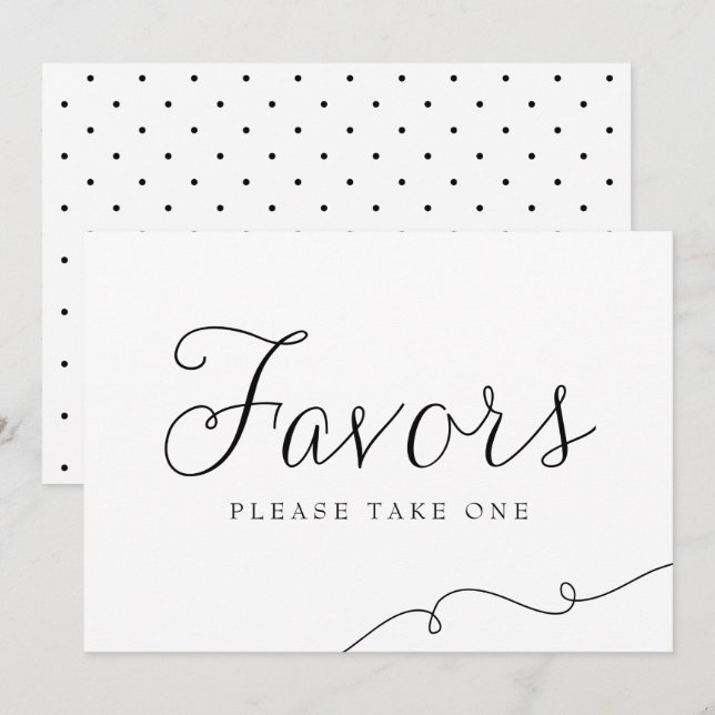Convite Sinal de Favor de Casamento em Script Delicado Pre (Frente/Verso)
