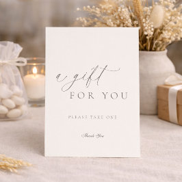 Convite Sinal de Favor de Casamento Minimalista Elegante