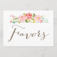 Sinal de Favoritos de Casamento de Jardim rosa