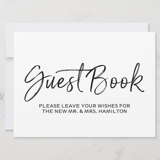 Convite Sinal de Livro de Registro de Casamento | Letreiro (Frente)