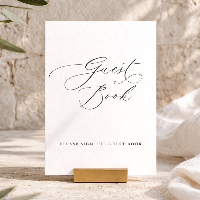 Convite Sinal de Livro de Visitas Elegante (Criador carregado)