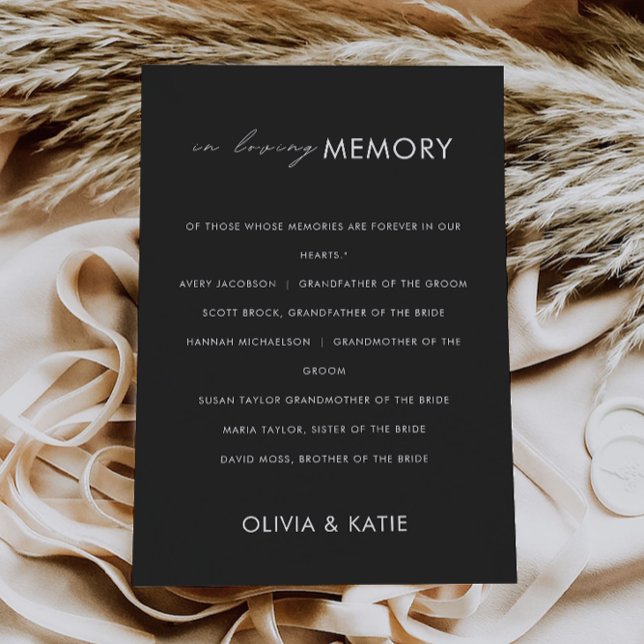 Convite Sinal De Memória Negra, (Black Wedding In Loving Memory Sign, Invitation)