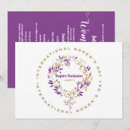 Convite Sinal de Mulher Floral Dia da Mulher 20 de março