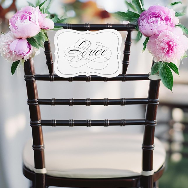 Convite Sinal de Noiva de Casamento Elegante com Borda Pre (Criador carregado)