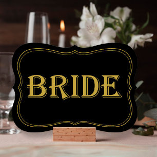 Convite Sinal de noiva Gatsby Gatsby Black & Dourado de 19