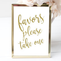 Sinal de Ouro de Presentes de Casamento Por Favor