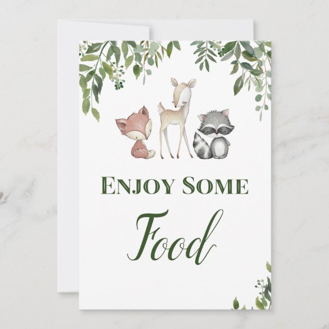 Convite Sinal de Partido Woodland - desfrute de algum sina (Frente)