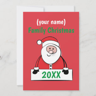 Convite Sinal de Pedestal - Natal Personalizado da Família